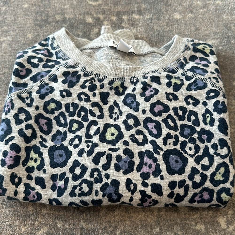 SPLENDID KIDS ANIMAL PRINT SHORTY SWEATSHIRT SIZE 7